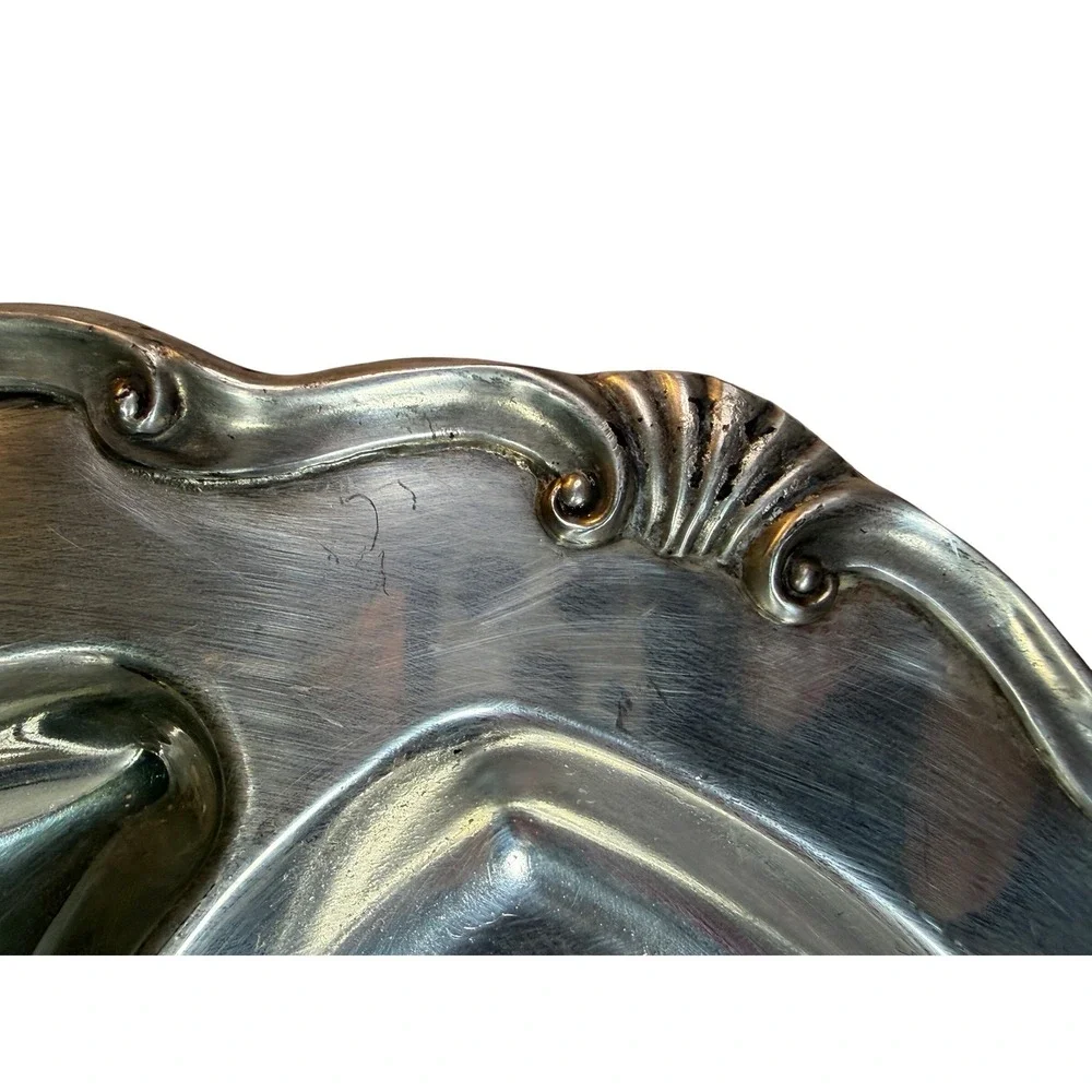 Sheridan Silverplate Shell Bowl Relish Tray Set‎ Reed & Barton Vintage Ornate